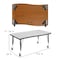 Flash Furniture Rectangle 28 W, 47.5 L, 25 H, Chrome, Laminate, Particleboard, Steel, Grey XU-A3048-CON-GY-T-P-CAS-GG - alternate 2